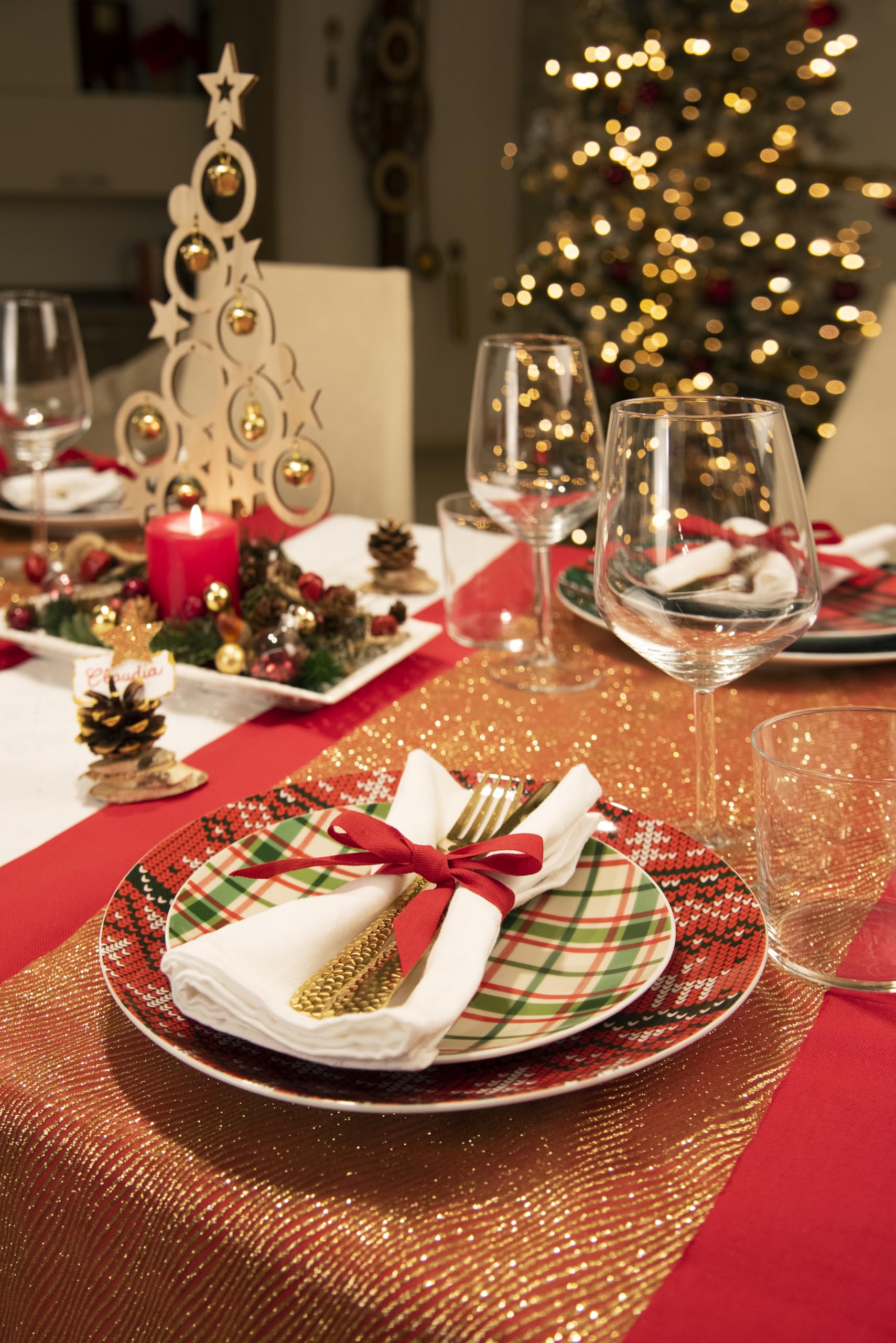 Excelsa Fall Winter Servizio Piatti 18 Pezzi, Porcellana e Stoneware, 6 Persone