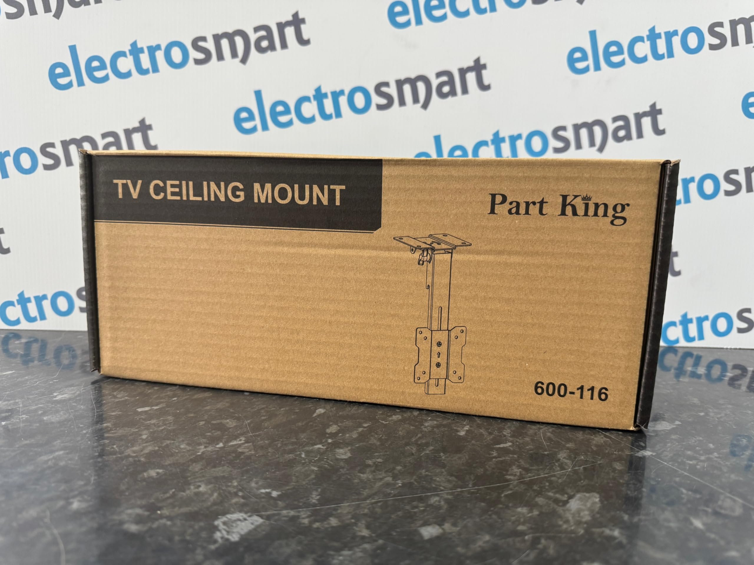 Part King Fold Up Down Away TV Ceiling Mount Bracket 19" 20" 21" 23" 27" LED TV VESA 75x75 100x100 Folding Sloping Ceiling Flip Bracket - Image 4
