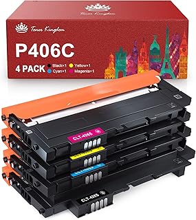 Toner Kingdom CLT-P406C Compatible for Samsung Xpress C410W Toner C410 C460W Toner Samsung CLP 360 365 CLP360 Toner CLX 3305 3300 CLX-3305 Toner for Samsung CLT-K406S CLT-Y406S CLT-M406S CLT-C406S