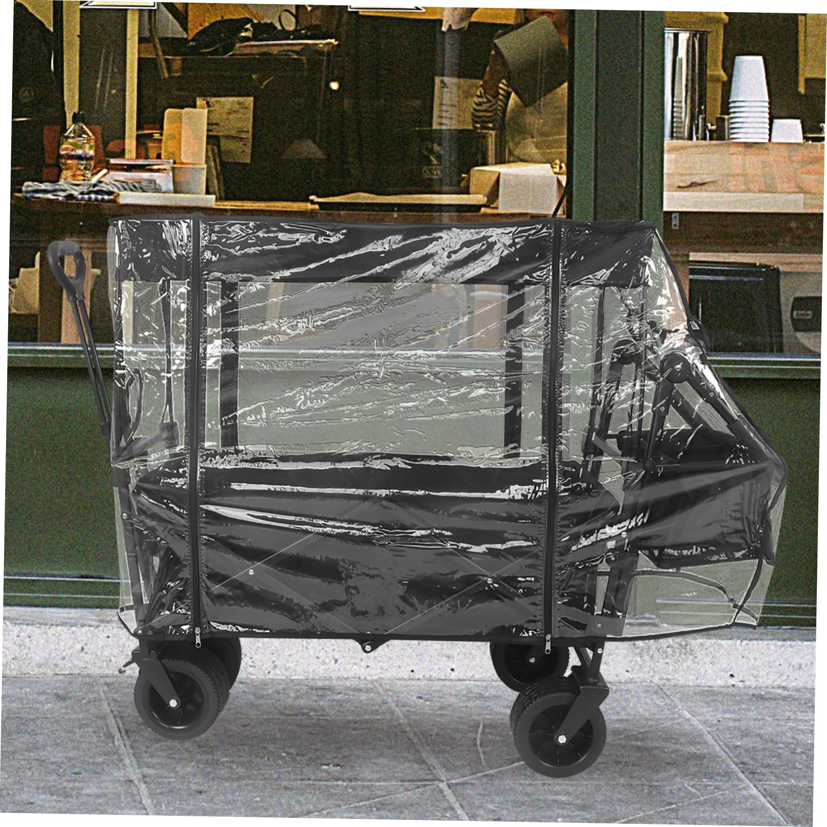 Transparente Regenhülle für Faltwagen PVC Regenschutz für Wagen | Herbst Geschenkideen, Wagenverdeck, Camping Regenschutz, Schützt vor Schmutz und Sonne