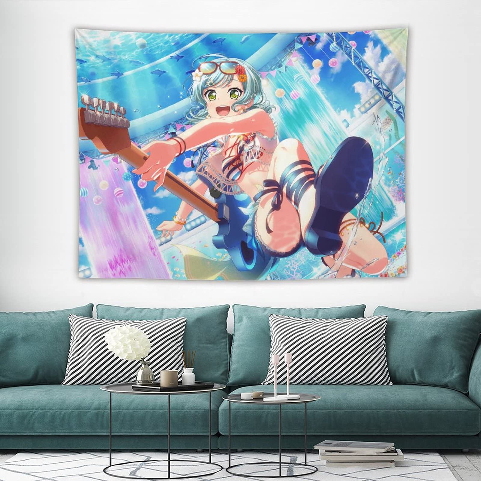 Amazon.co.jp: バンドリ！氷川 日菜 タペストリー かわいいアニメ柄 壁