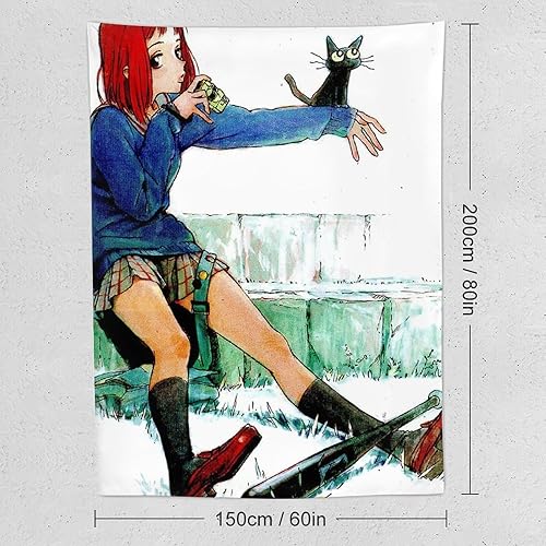 Miniatura 2 de LAHE FLCL - Tapiz de anime (44) impreso en tapiz de pergamino para pared, decoración familiar del hogar, dormitorio, tapices decorativos de 60 x 80