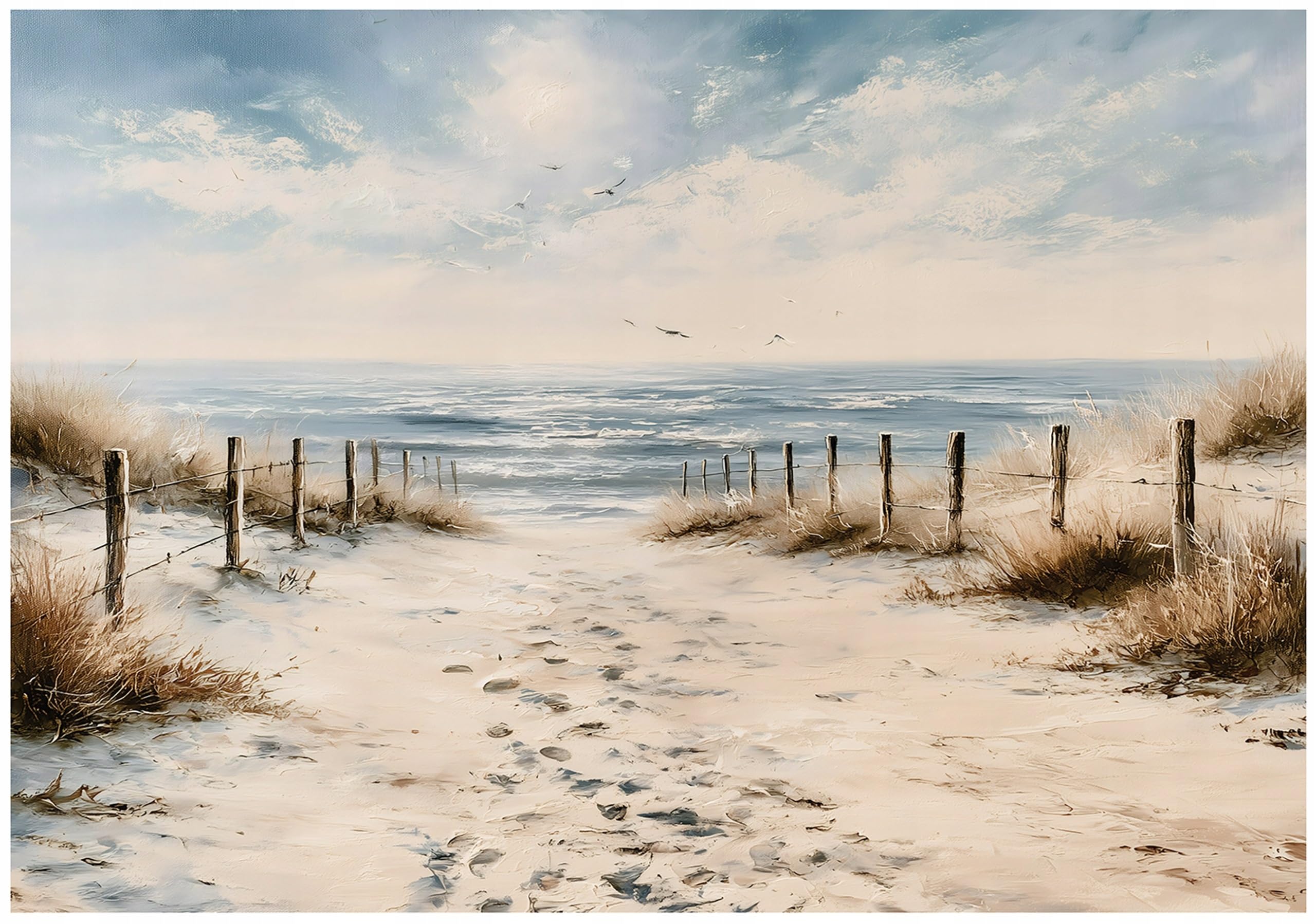 Wallarena Beach Beige Wall Mural Photo Wallpaper For Living Room & Bedroom 300 X 210 Cm