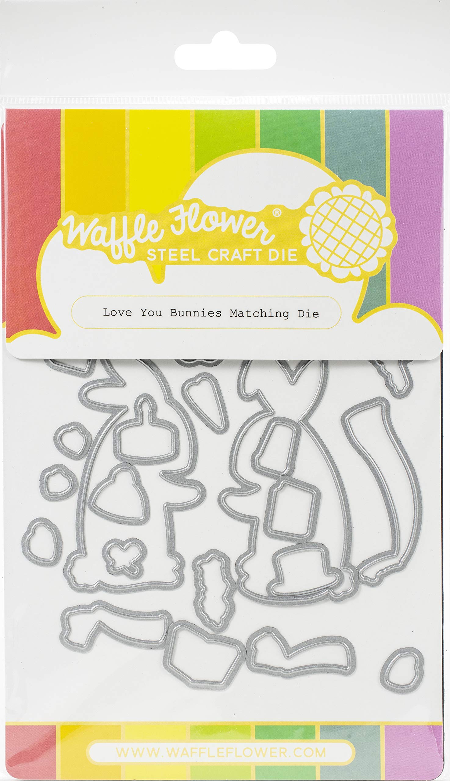 WAFFLE FLOWER CRAFTS Waffle Flower DIE Love Bunni, One Size, Love You Bunnies