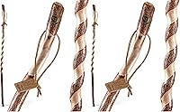 Vista 7 de Brazos Rustic Wood Walking Stick, Twisted Sassafras, Traditional Style Handle, for Men & Women, Made in The USA