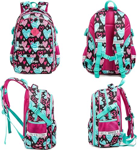 Miniatura 5 de Mochila escolar de 16 pulgadas para niños con lonchera aislada, estuche para lápices, bolsa ligera para estudiantes para niñas y niños