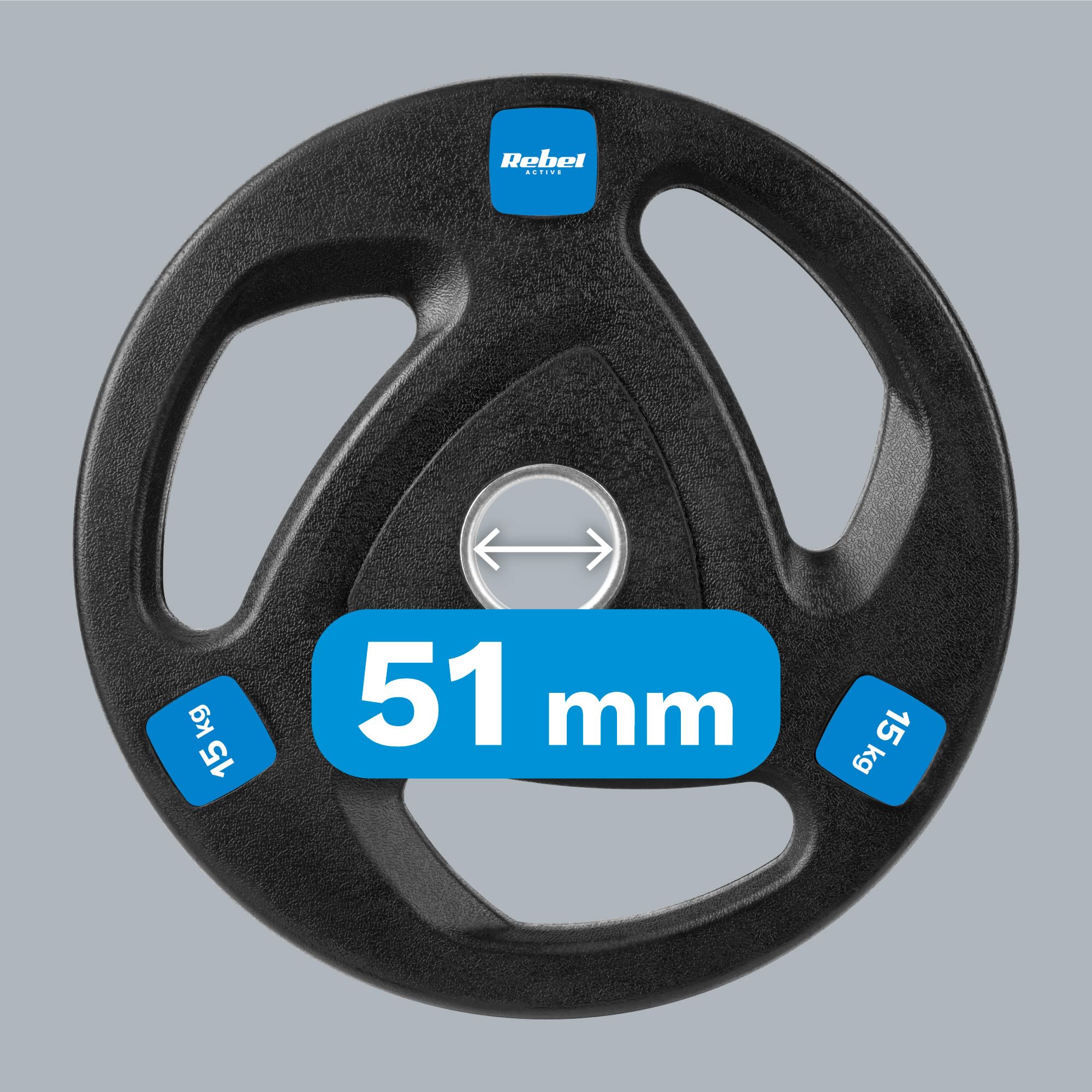 Rebel Zestaw Obciążeń Żeliwnych Gumowanych 2x15kg Otwór Olimpijski 51mm RBA-2111