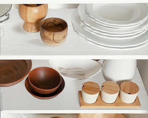 Miniatura 4 de Revestimiento para estantes de 10 pulgadas de ancho x 20 pies, no adhesivo, para cajones de cocina, antideslizantes, impermeables, para