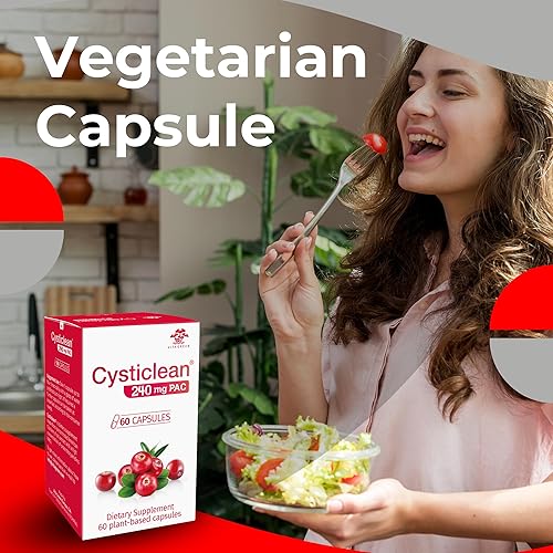 Miniatura 6 de Cysticlean Suplemento de arándano PAC de 240 mg para la salud del tracto urinario (60 unidades)