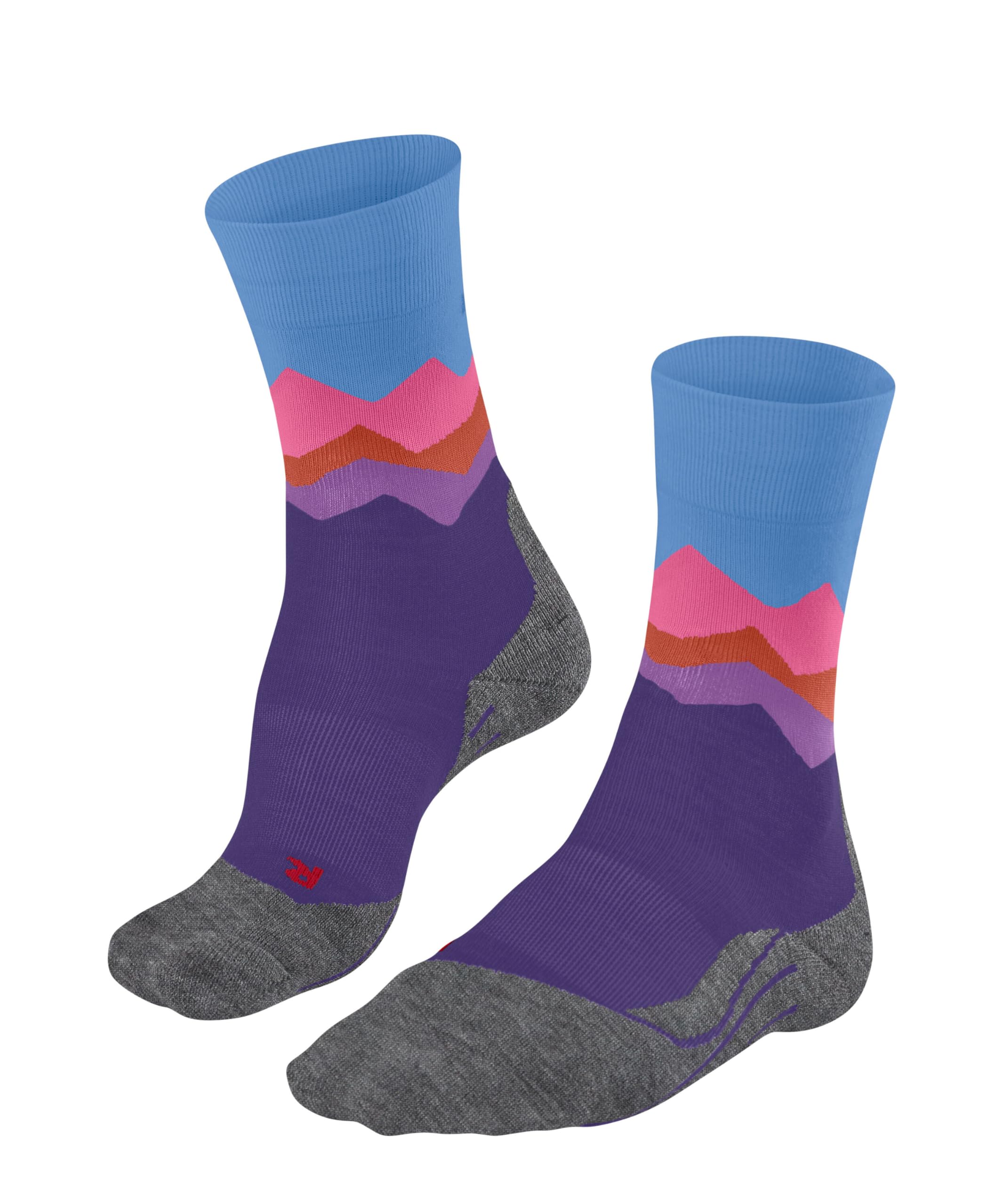 FALKE Herren Wandersocken TK2 Explore M So Wolle Funktionsmaterial antiblasen dick 1 Paar, Lila Purple 6300, 42-43