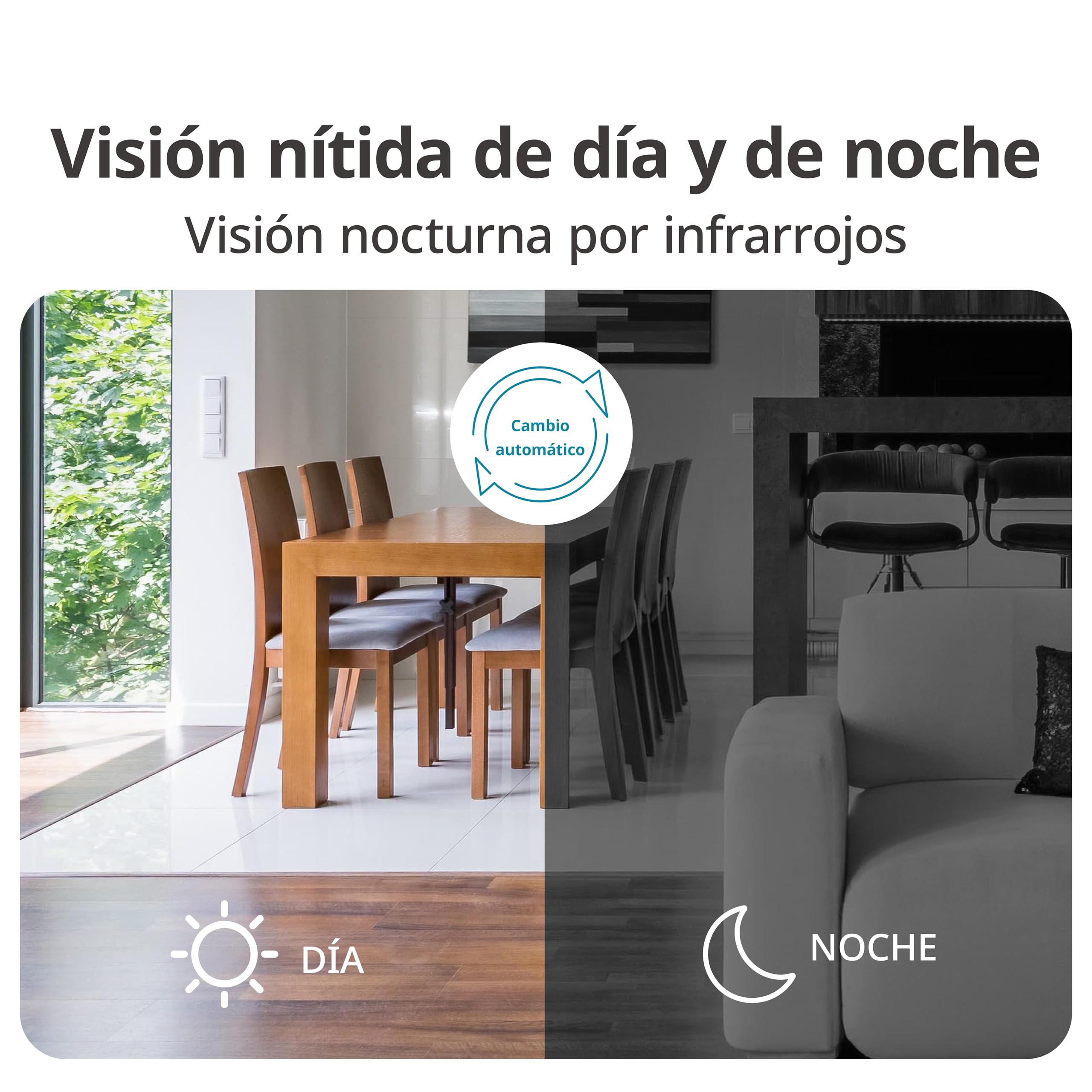 D-Link DCS-6013 Cámara Wi-Fi Interior 2K, Cámara de Seguridad 3MP con Detección Inteligente de Personas, Visión Nocturna, Audio Bidireccional, Alexa y Google