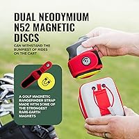 Vista 6 de Stripebird 2.0 Correa magnética del telémetro de golf delgada - Ajuste perfecto, sin hebilla, buscador de rango Rojo Mayor