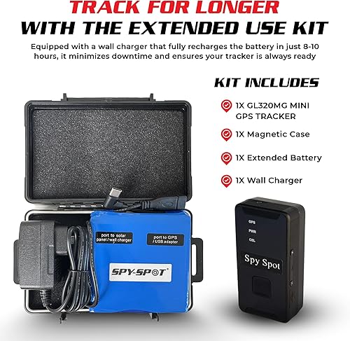 Miniatura 3 de SpySpot Kit de seguimiento – 4G Queclink GL 320MG rastreador GPS en tiempo real con funda magnética impermeable, batería y adaptador USB –