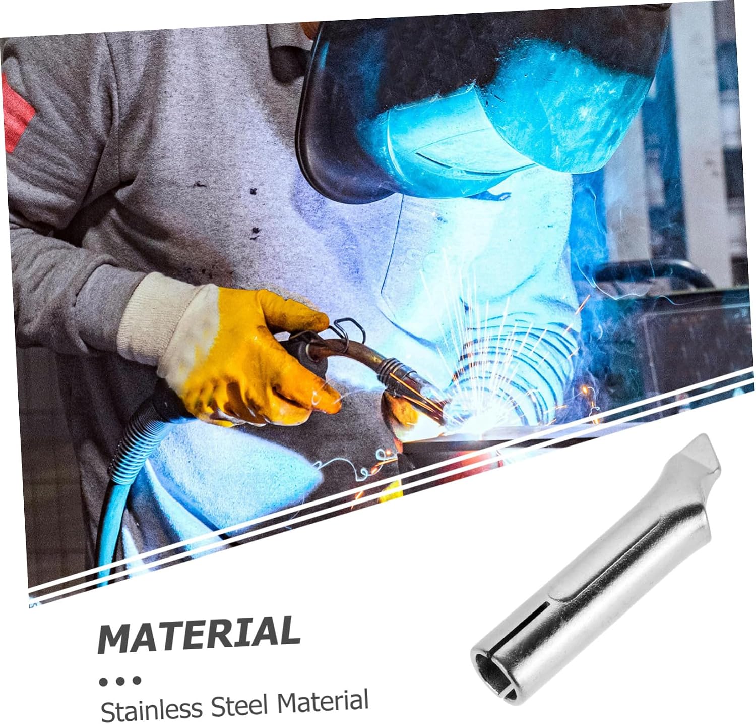Welding Nozzle Kit Stainless Steel Gas Soldering Nozzles for Steel Welder Parts for Heat Gun Use