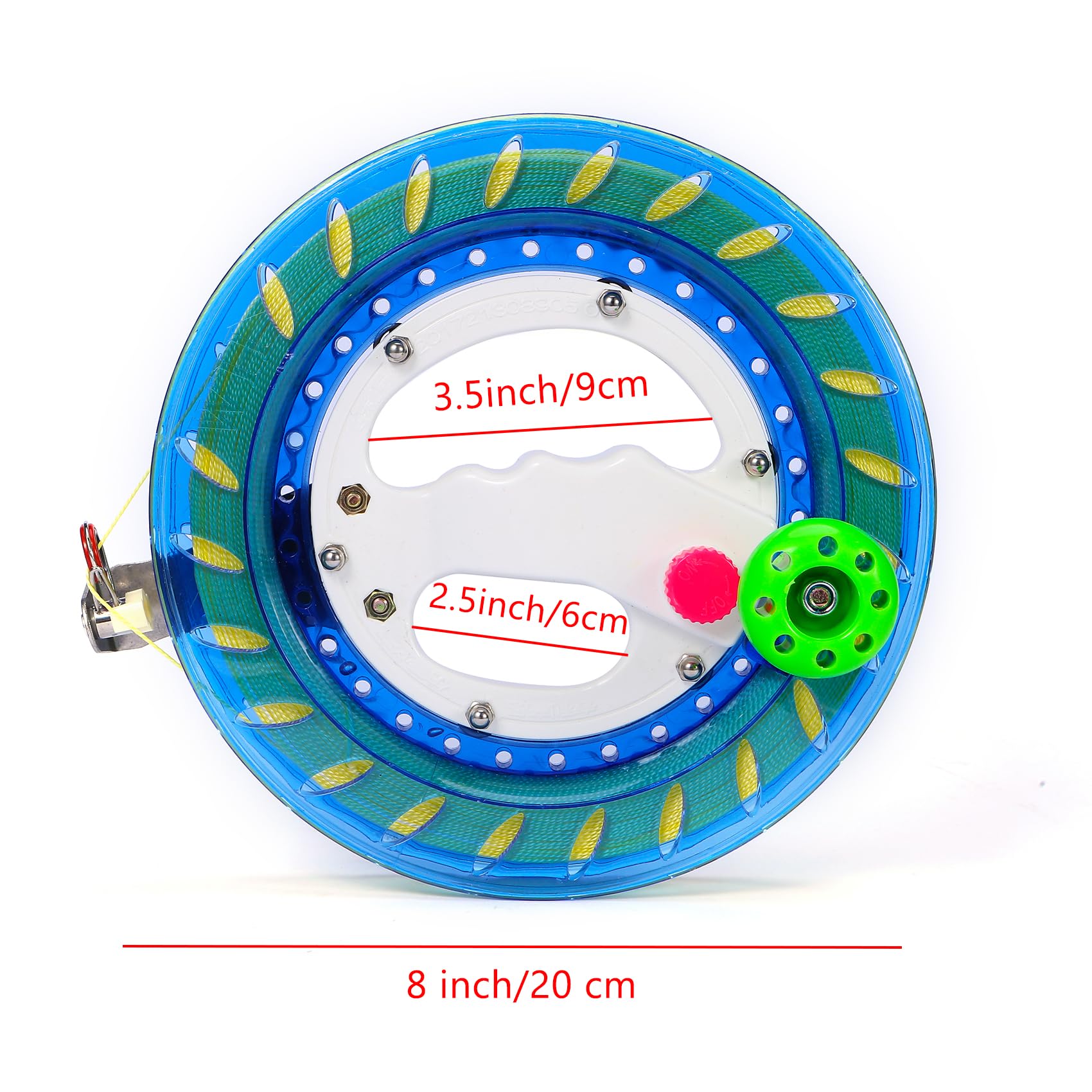 E-TING Kite Reel and Line - 8 Inch Dia with 1000ft High Strength String, Locking Spool for Outdoor Kites, Ideal for Kids, Adults, and Toddlers (Blue) - Image 5