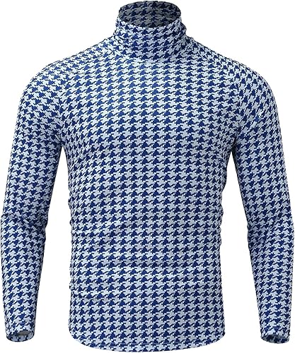 Miniatura 3 de DuDubaby - Blusa de manga larga con cuello alto y manga larga para hombre