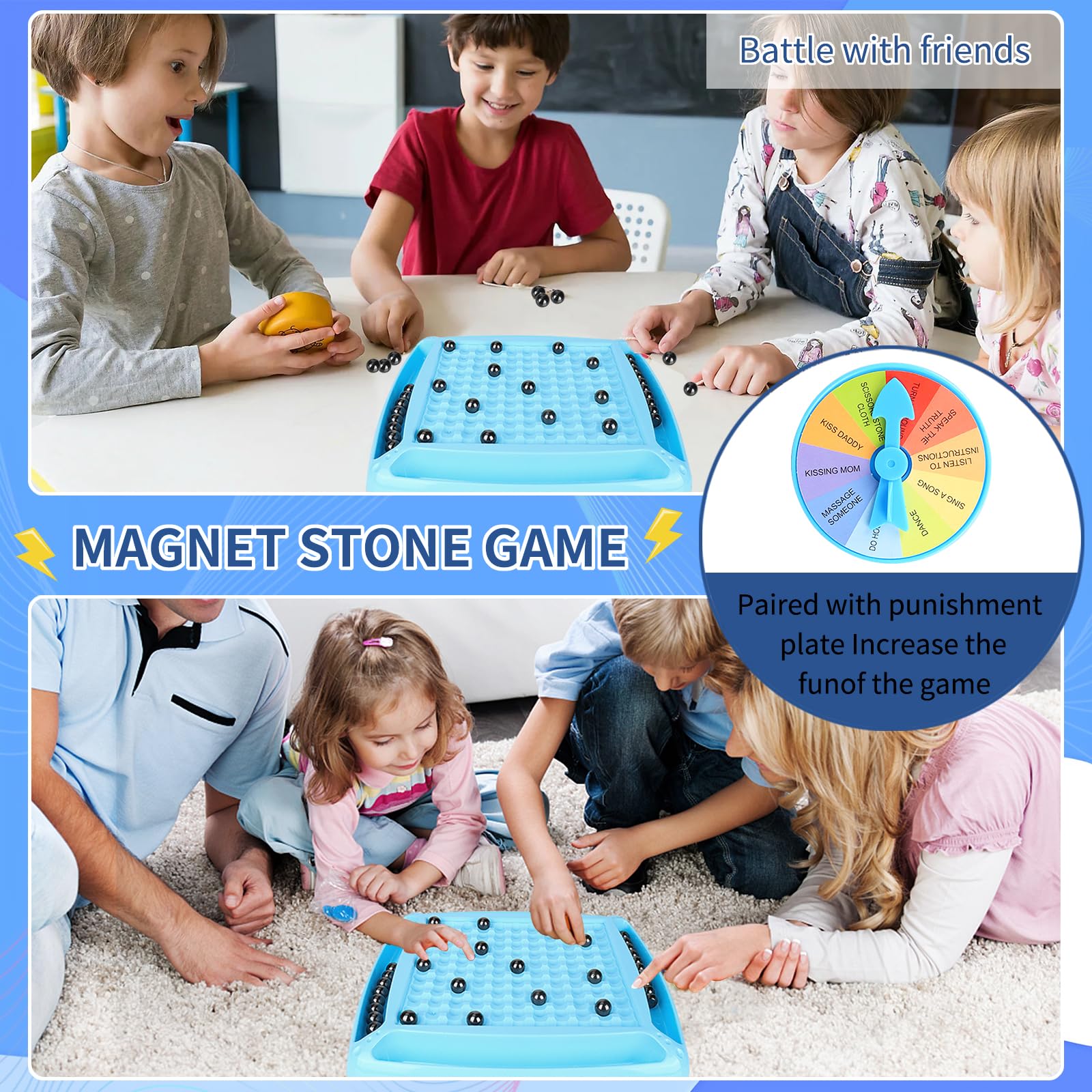 Vibbang Jeu D'Échecs Magnétique 3 En 1 - Jeu De Société Combat Magnétique Éducatif Pour Famille Et Enfants