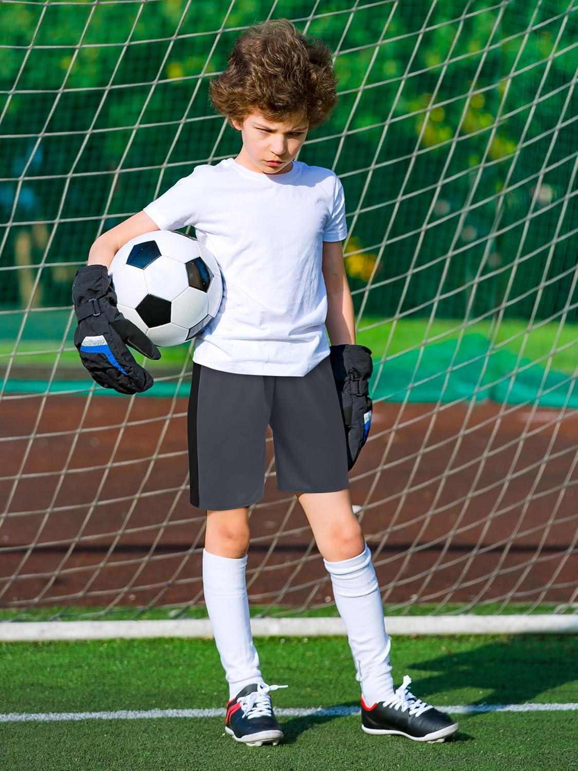 Resinta 4 Pack Boys Shorts Boys Athletic Basketball Shorts Kids Mesh Quick Dry Active Sports Gym Soccer Shorts for Summer - Image 6