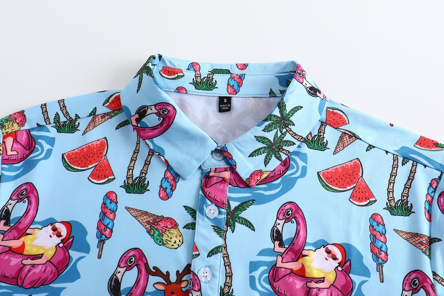 Men's Christmas Shirt Short Sleeve Santa Claus Party Casual Golf Polo Shirts for Men - Image 3