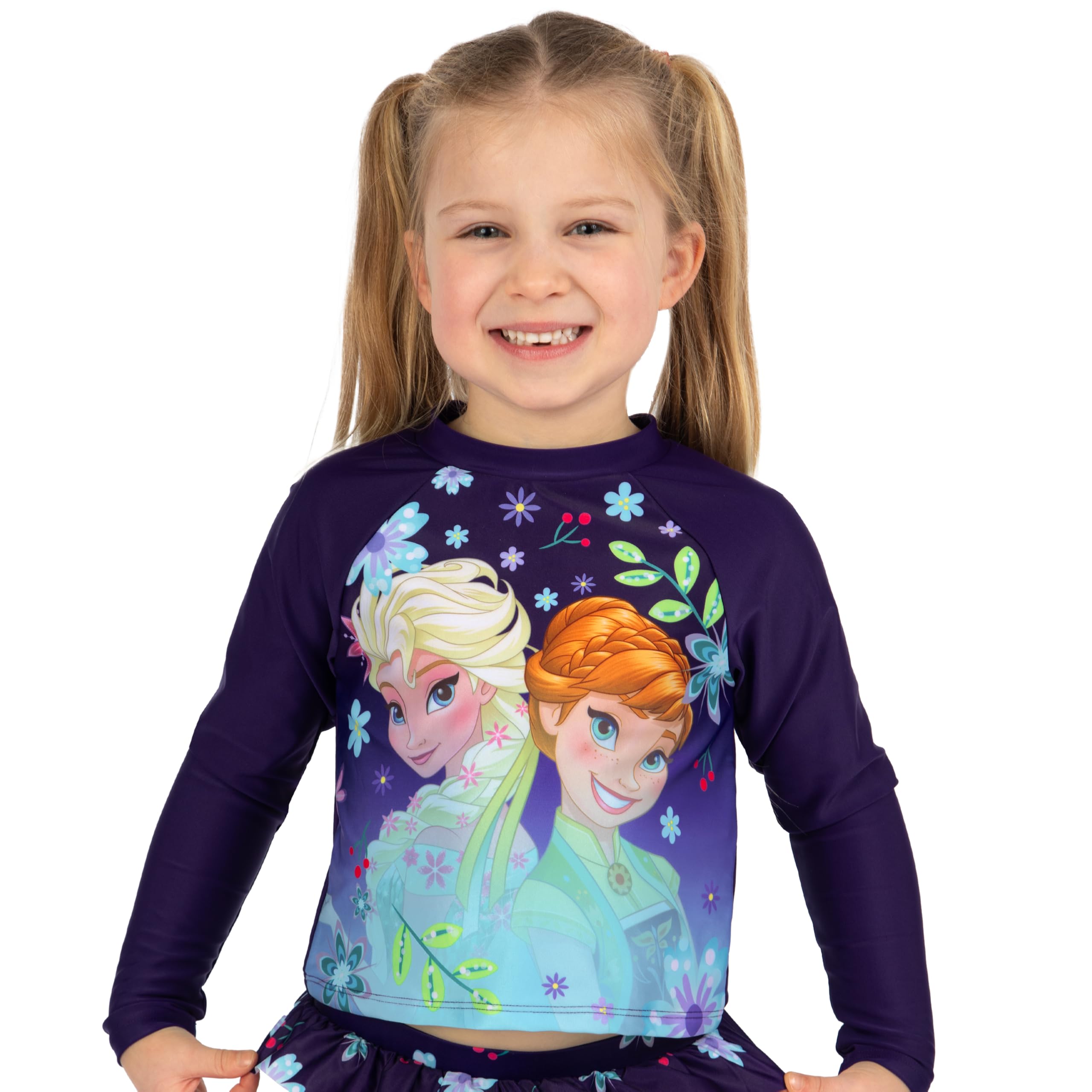 Disney Traje De Baño Froze n, Traje De Baño Elsa Y Anna, Bañador Niña Natacion Mangas Largas, Edad 2 A 10 Años
