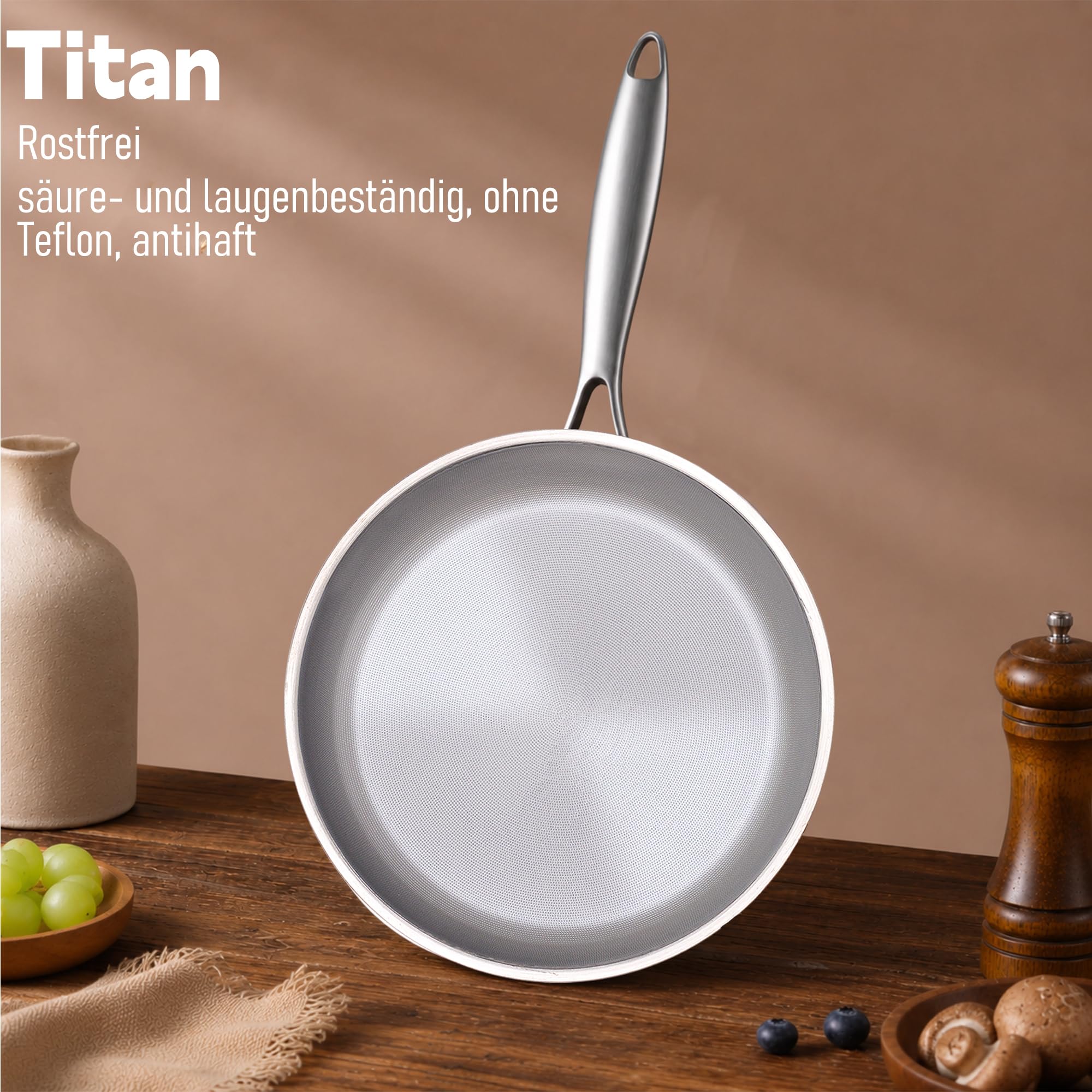 SSGP Titan-Bratpfanne, 28cm, 3-Schicht,PFOA-frei nur für den Herd geeignet