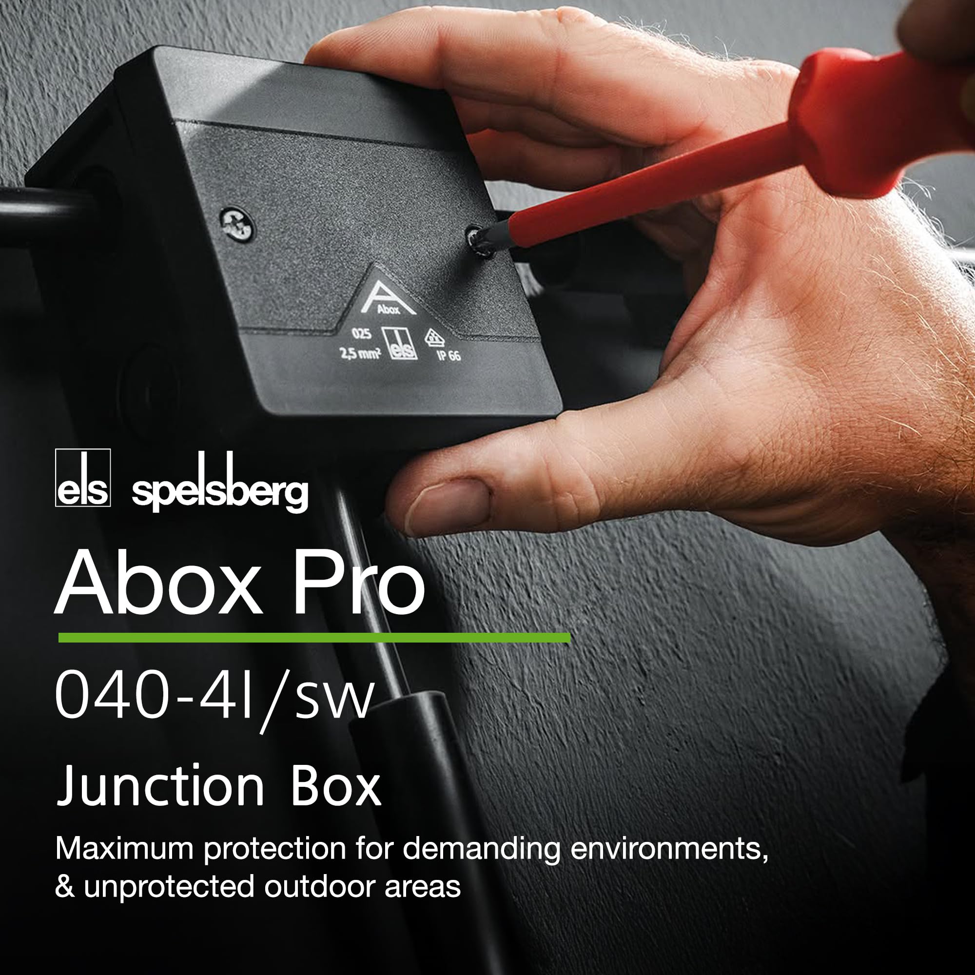 Spelsberg Abox Pro 040-4²/sw, IP66/IP67/IP69 Junction Box with Cable Connectors Accessories - Image 4