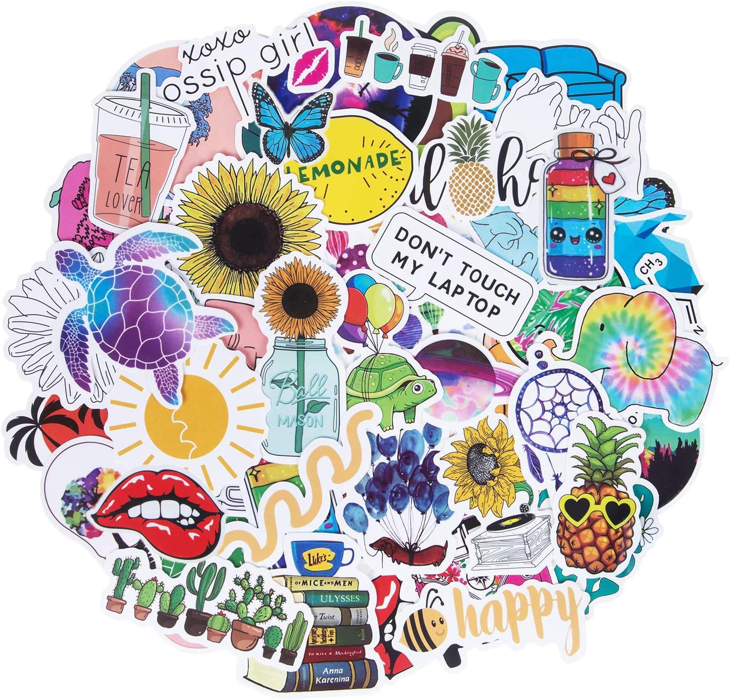 Buy Huantai VSCO Stickers for Water Bottles, 50 Pack Laptop Stickers Aesthetic Waterproof Trendy