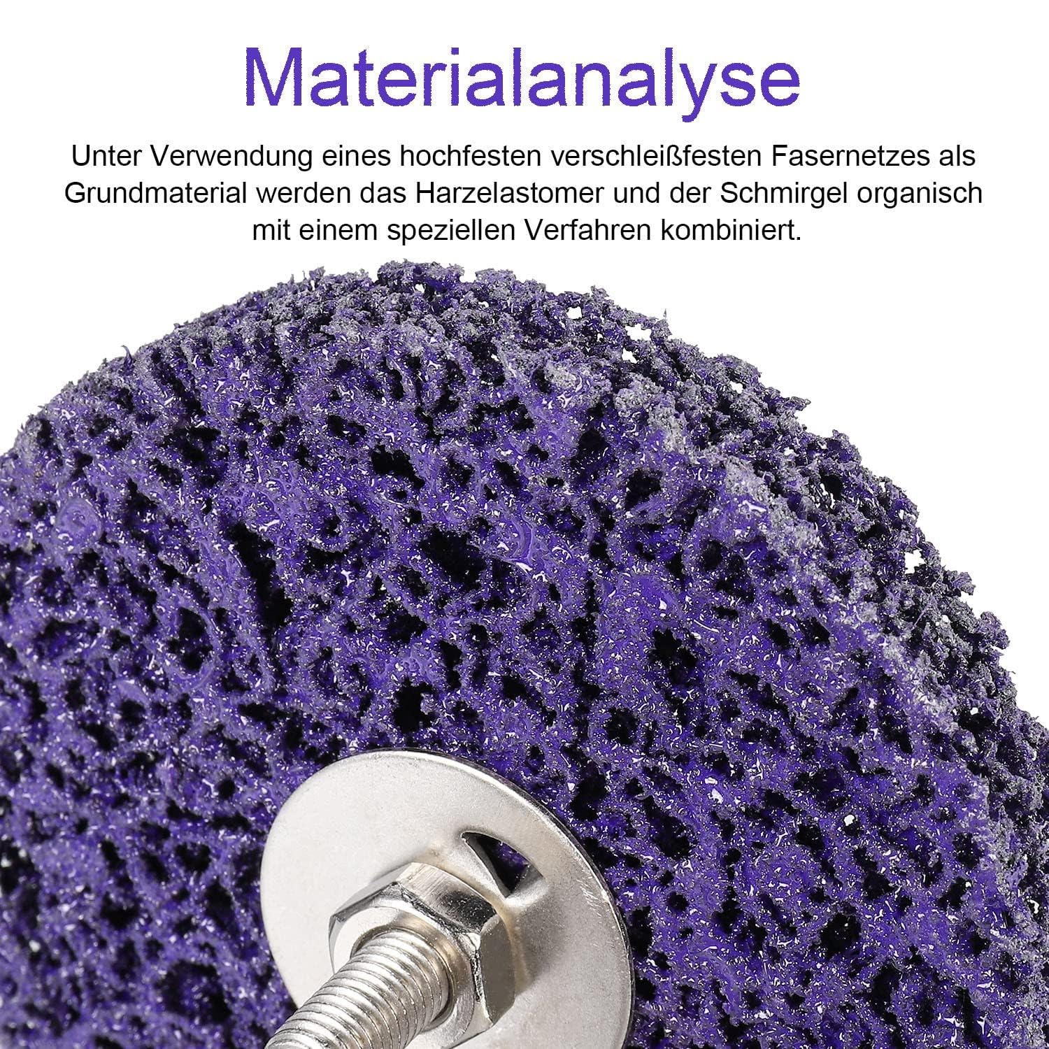 Lot de 5 disques CSD 100 mm CBS Violet Disque de nettoyage grossier CBS pour meuleuse d'angle de peinture, soudures à la rouille, nettoyage et élimination de l'oxydation