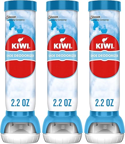 KIWI Desodorizador de zapatos y zapatos, para zapatos, tenis, cuero y más, botella de spray, 2.2 onzas, paquete de 3