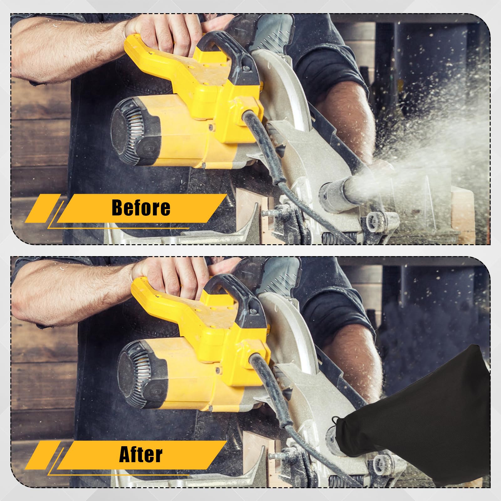 Sacchetti Raccolta Polvere Per Troncatrice - 4 Pezzi Con Cerniera Per Sega E Levigatrici - Foto 6