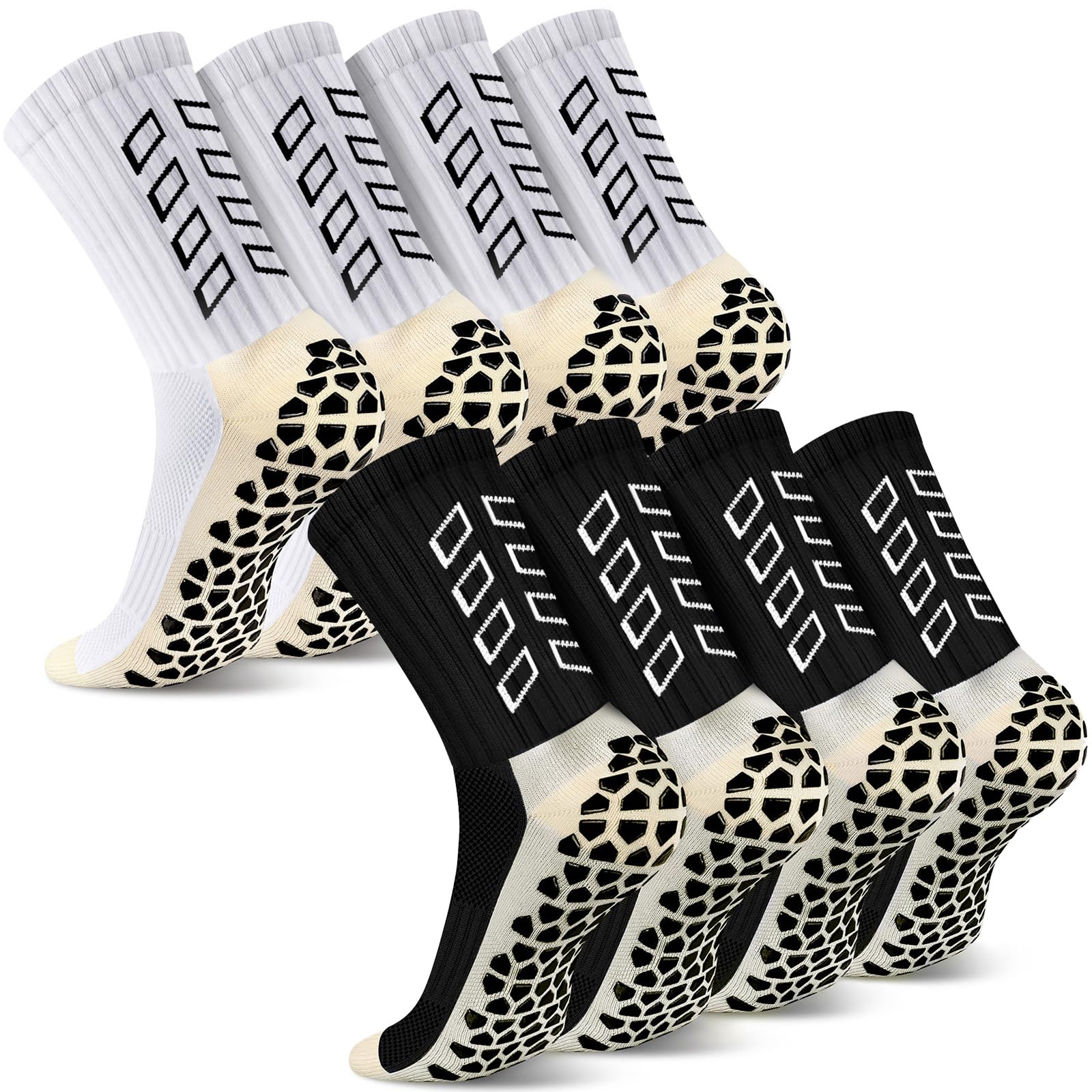 ENONEO Calze Calcio Antiscivolo Uomo 37-45 Calze Antiscivolo Calcio Anti Vesciche Addensare Cotone Calzini Sportivi Donna Traspirante Calzini Grip Calcio per Ciclismo Trekking