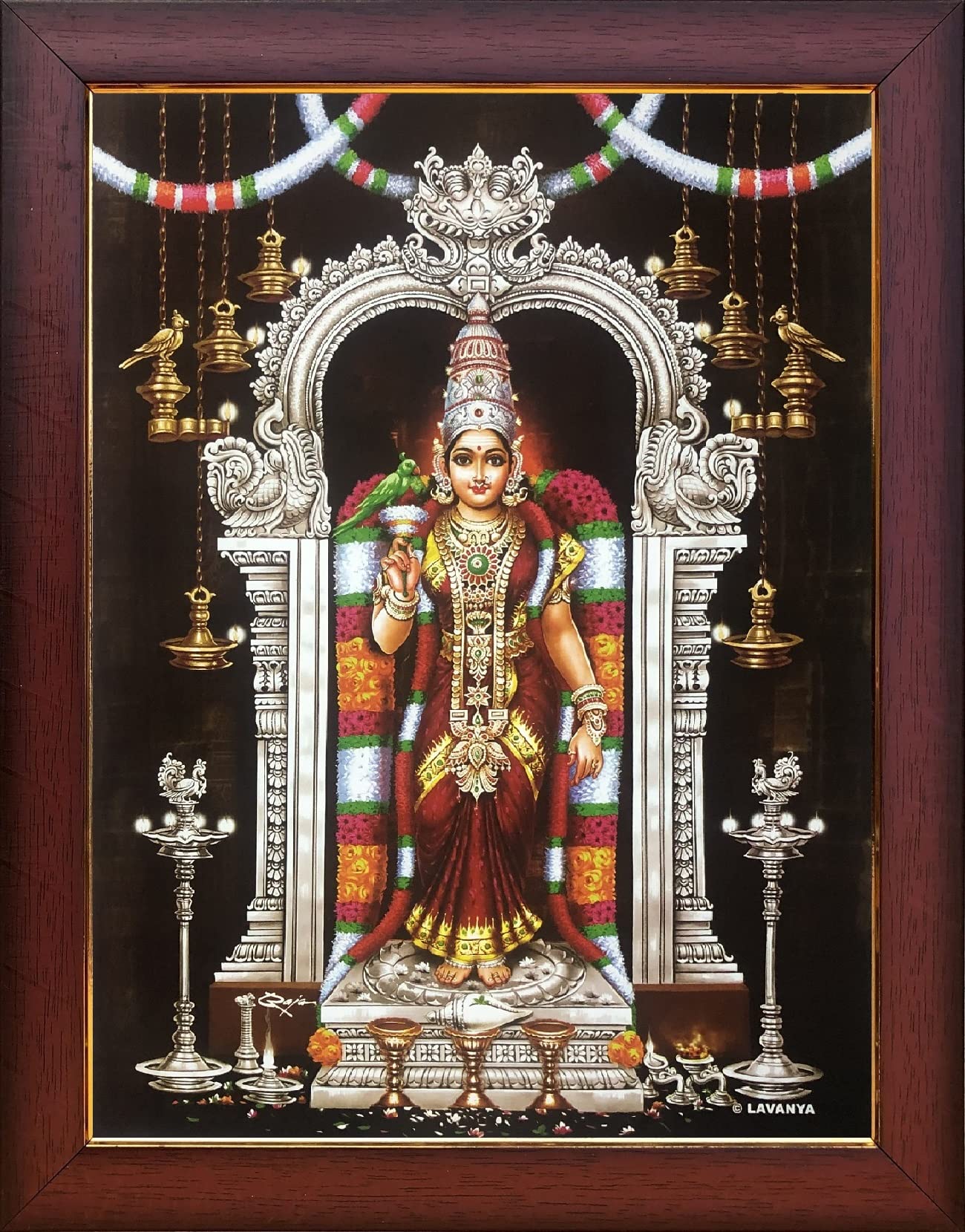 Buy Garuda Photos Goddess Sri Madurai Meenakshi Amman Photo Frame