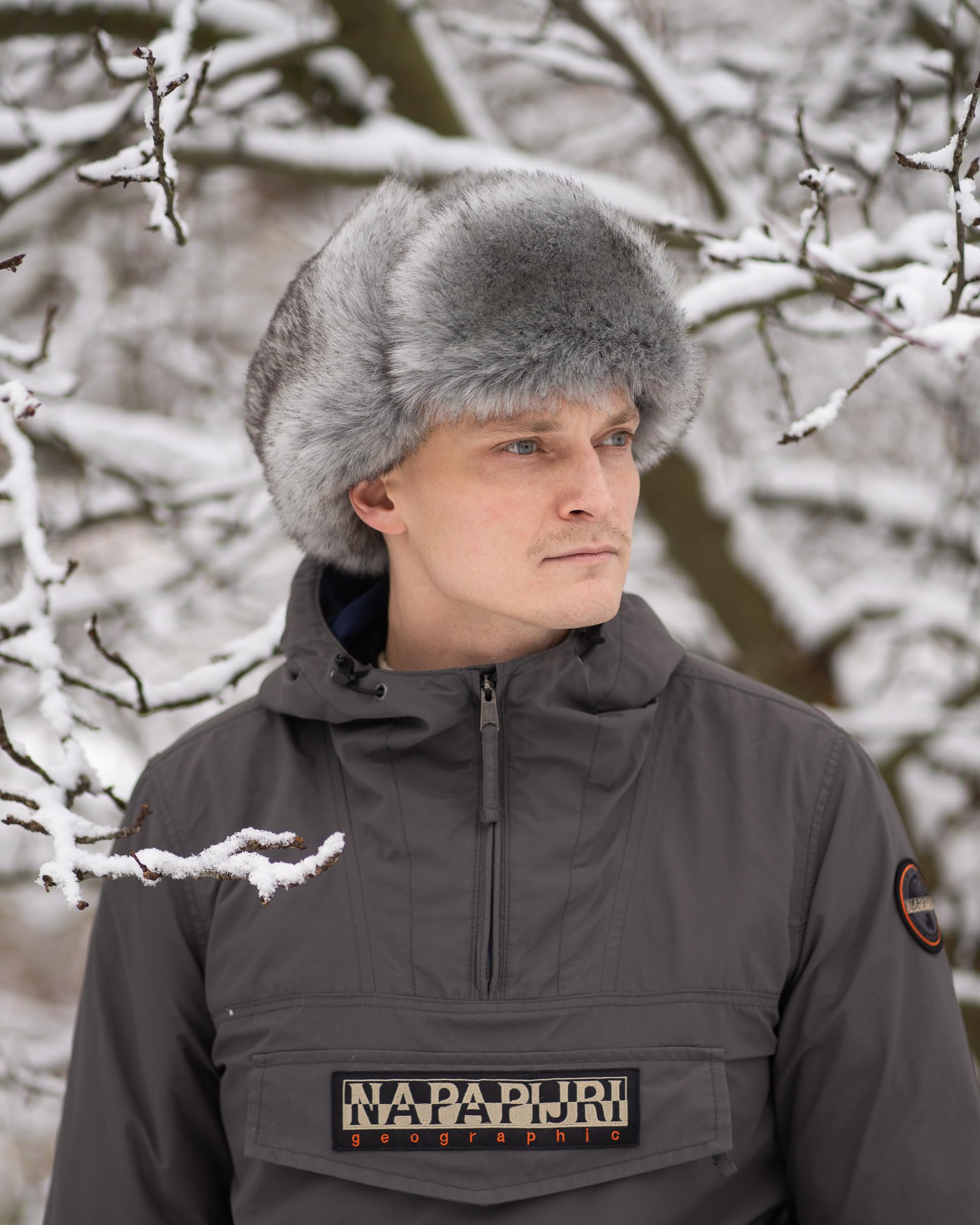 Futrzane Cappello di Pelle con Paraorecchie - Berretto Uomo Aviatore Pelliccia