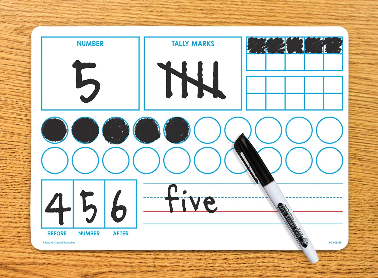 Teacher Created Resources Double-Sided Learning Numbers 1–20 Dry-Erase Boards (TCR77076)