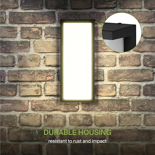 Miniatura 7 de ASD Luz LED de pared para exteriores, de 14 pulgadas, aplique de puerta delantera del atardecer al amanecer, 3CCT, fotocélula, impermeable, con
