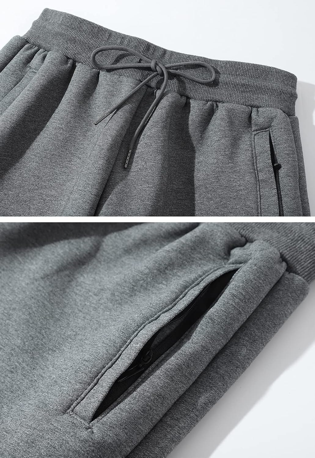 Flygo Men's Fleece Pants Winter Active Joggers Sweatpants Thermal Sherpa Lined Pants