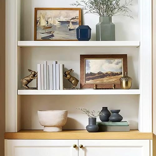 Miniatura 5 de Sujetalibros decorativos dorados antiguos, extremos de libros de hierro fundido resistentes para estantes, sujetalibros únicos para libros pesados,