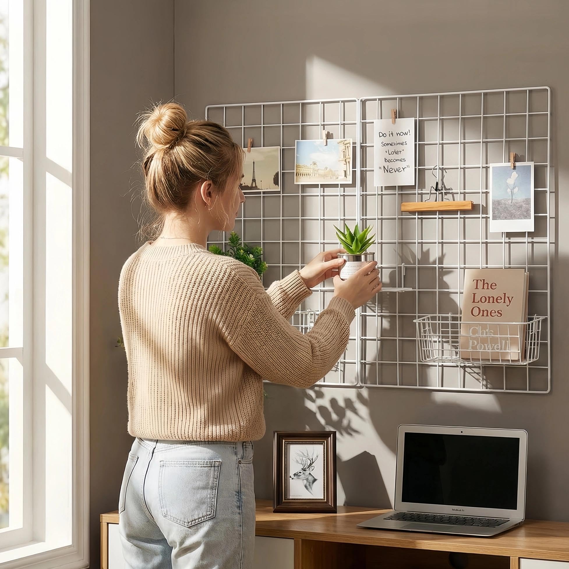 Amazon.com: Kaforise Wire Wall Grid Panel, Multifunction Painted