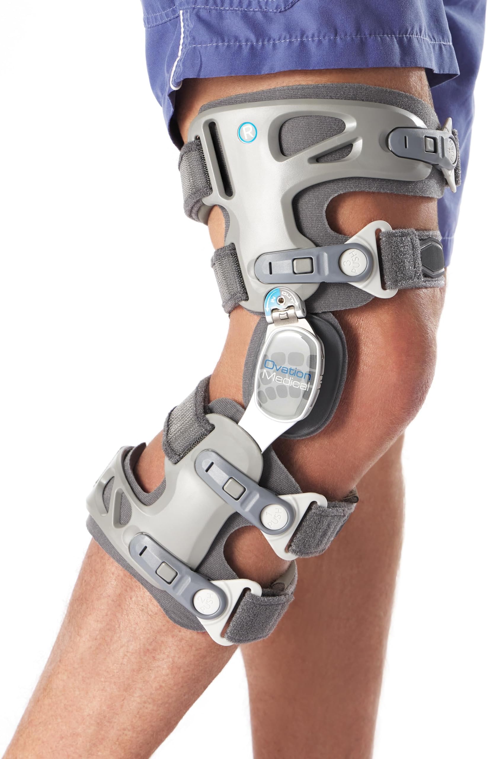 Ovation Medical Game Changer Unloader Knee Brace - Lightweight, Low Profile OA Knee Brace for Arthritis Pain and Support - Premium Knee Support for Medial and Lateral Knee Pain (Right)