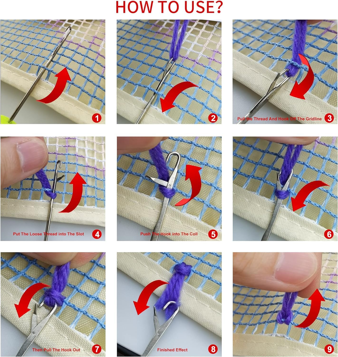 Herrschners Home Sweet Lighthouse Kit & Hanger Latch Hook Kit