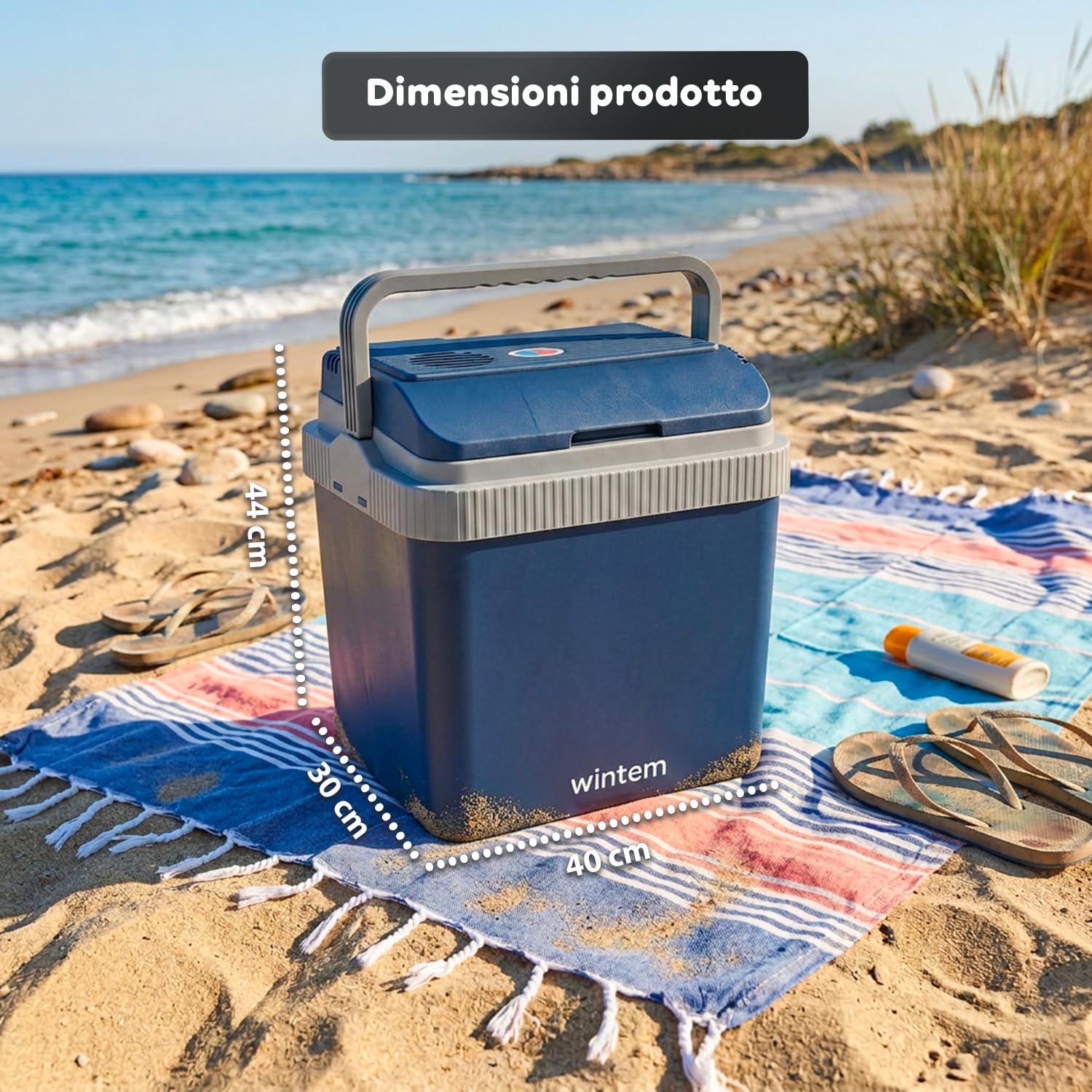 Avilia - Borsa Frigo Elettrica 24L Caldo e Freddo – 40W, 12V/220V, 31 Lattine o 5 Bottiglie | Frigo Portatile Elettrico con Ventola, -15/18°C, Riscald. 50-65°C, Manico Ergonomico