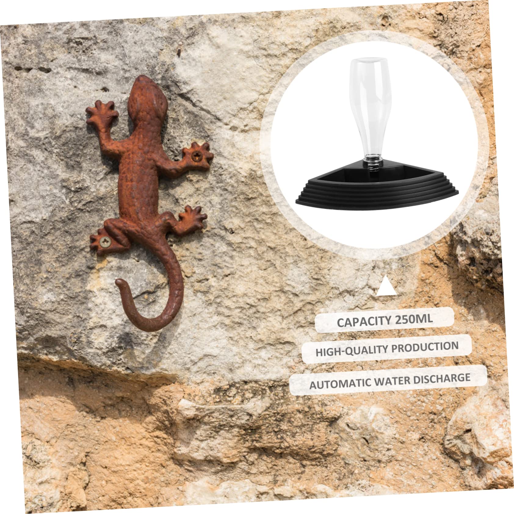 Ipetboom 3pezzi Fontana per Automatica per Rettili Distributore per Tartarughe e Lucertole Erogatore con Design Antiscivolo e Facile Manutenzione Accessorio per Terrario capacità Elevata