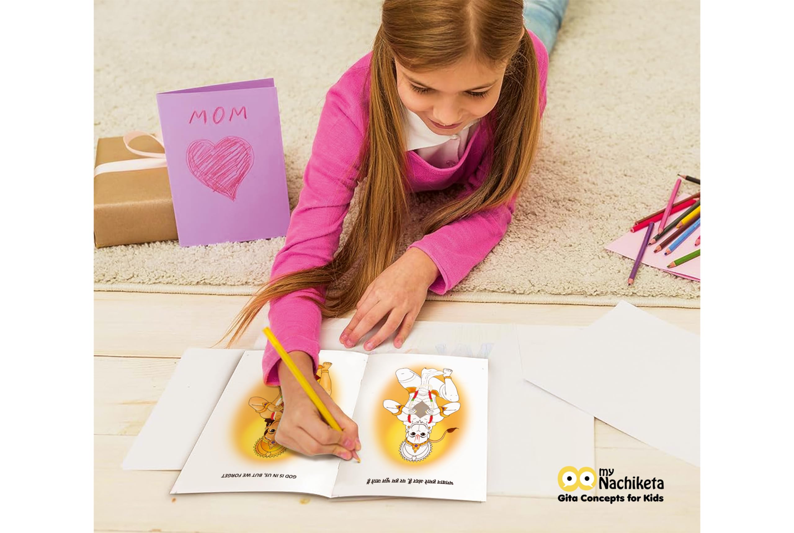 Gita Colouring & Sticker Book | 20 Image to Colour | Stickers to Boost The Morale of Kids | Ideal for Teachers and Parents | Colouring Book for kids 3-4-5-6-7-8 -9-10 2