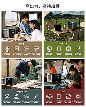 ポータブル電源 1152Wh 大容量 定格出力1200W 長寿命 10出力ポート Amazon.co.jp: ARKEEP ポータブル電源 1152Wh 大容量 1時間満