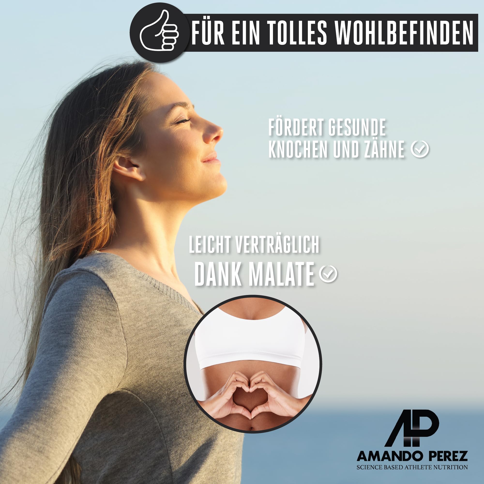 Amando Perez Magnesium Malat Tabletten 3000mg Hochdosiert - 540 Stück Magnesiummalat Vegan & Laborgeprüft (450mg Magnesium) Kapseln für Sport - Trägt zu einer normalen Muskelfunktion bei