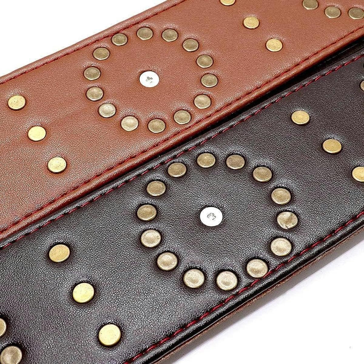 Hundehalsband aus Leder, Cooles, mit Spikes besetztes Hundehalsband, verstellbar für mittelgroße und große Hunde, L/XL, Schwarz, L