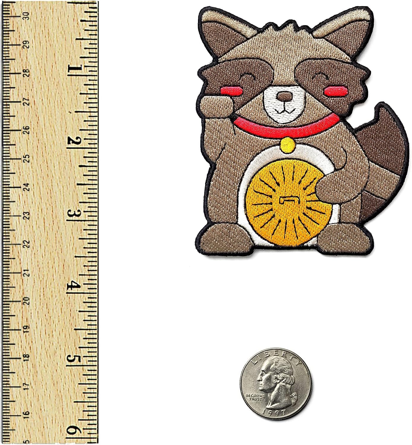 Kolorspun Lucky Raccoon Patch - Hook and Loop Tactical Morale Patch image 3