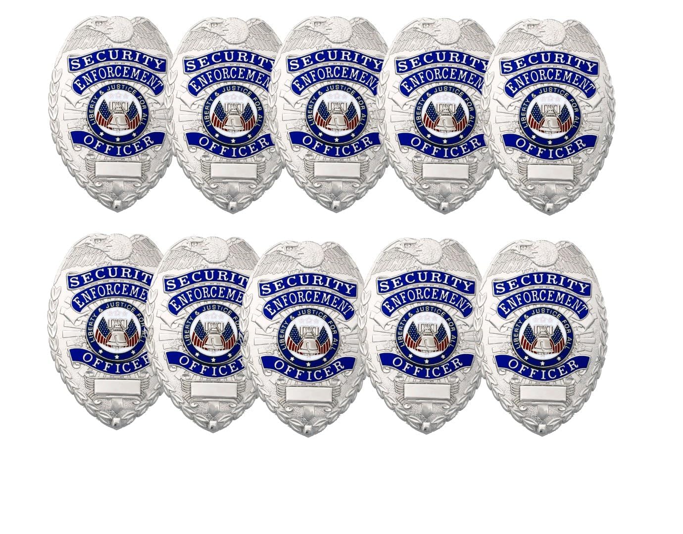 RYNO GEAR SECURITY Badge, Enameled & Plated, Pin Catch Design, 2-1/4 x 3-1/8