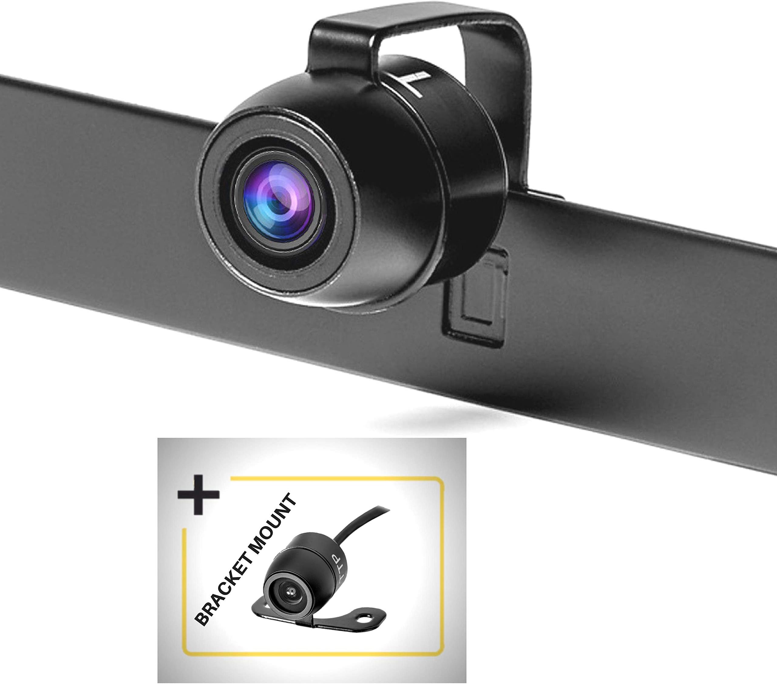 TOPTIERPRO IP68 Waterproof Back Up Camera 170° Viewing Angle 2-in-1 Install Method CMOS Color Lens Car Reversing Rear View/Side View/Front View, Reverse Camera