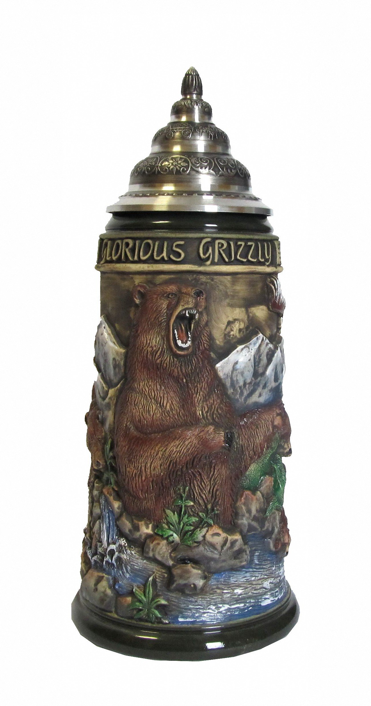 Chope de bière allemande Grizzly 0,75 litres KING KI 956/RU en grès